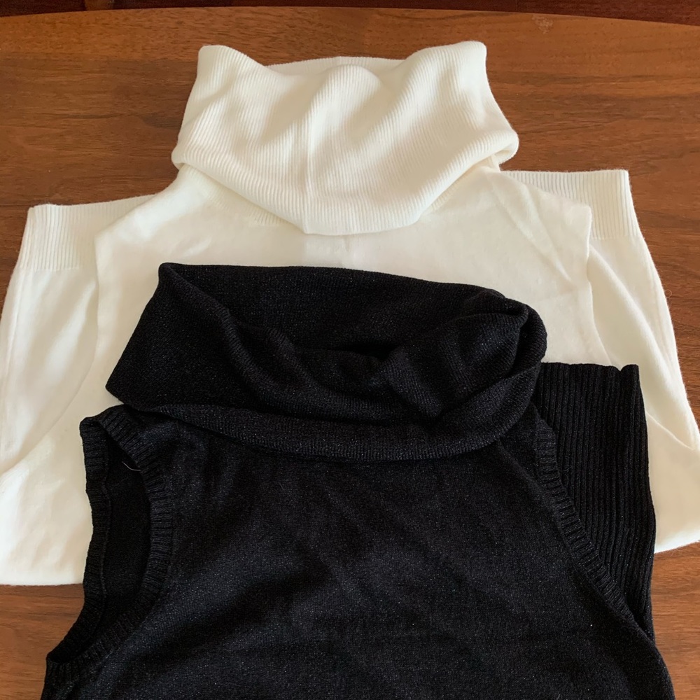 Sold Two Sleeveless knit Turtleneck sold
